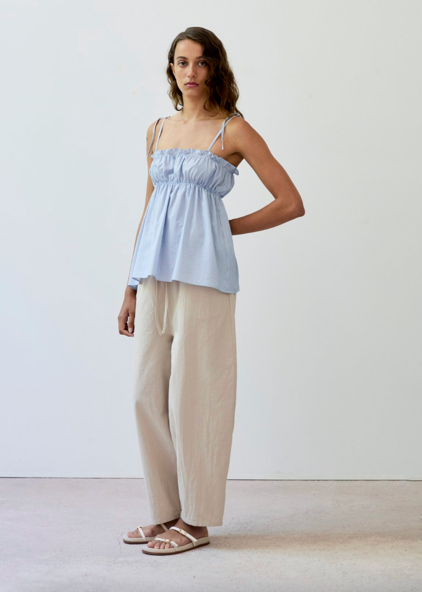Bindi pinstripe top