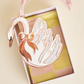 Winter swan ornament