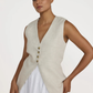 Longline vest, off-white