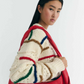 Macrame candela knitted sweater, multicolor