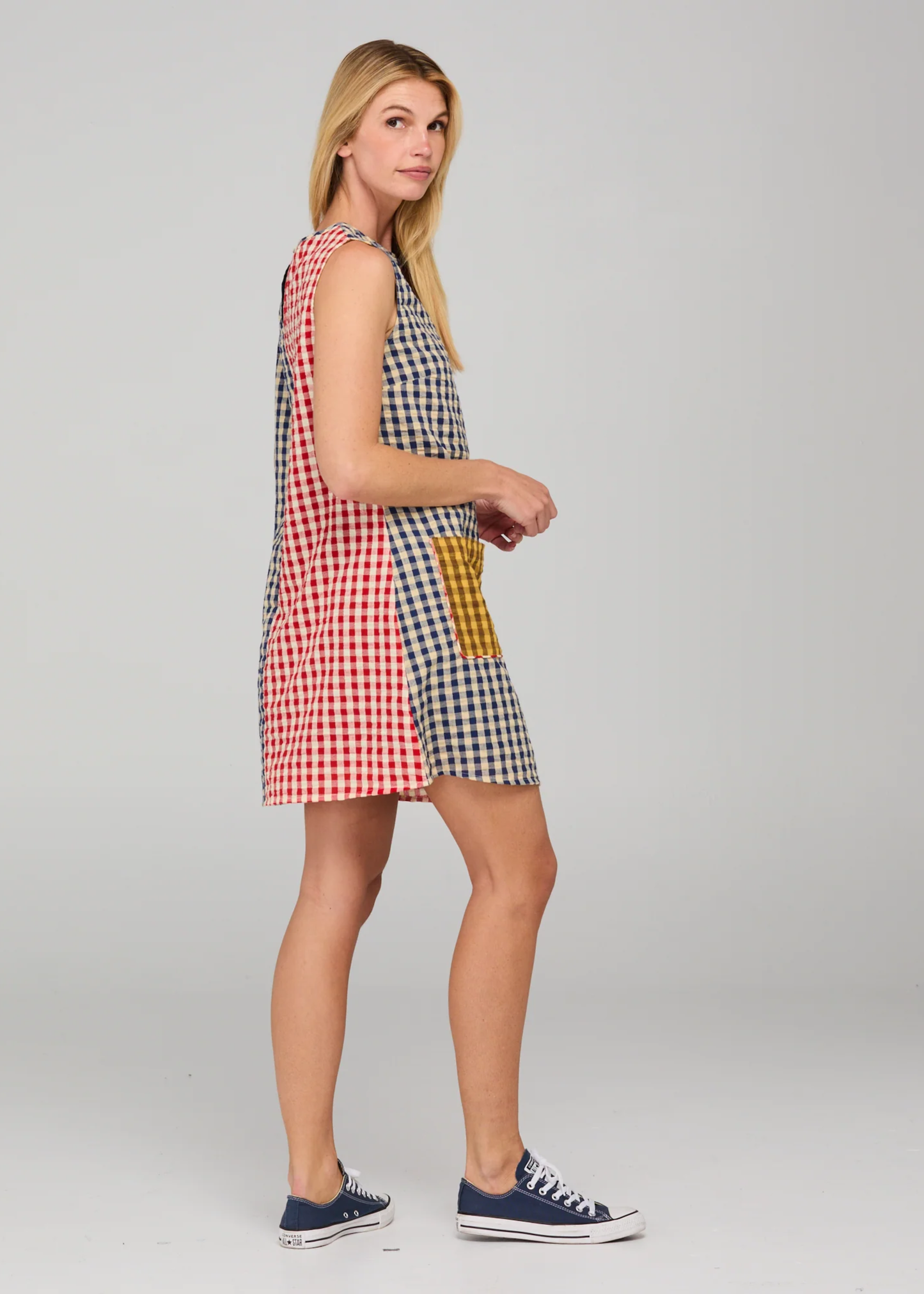 Gillie dress, sliced seersucker