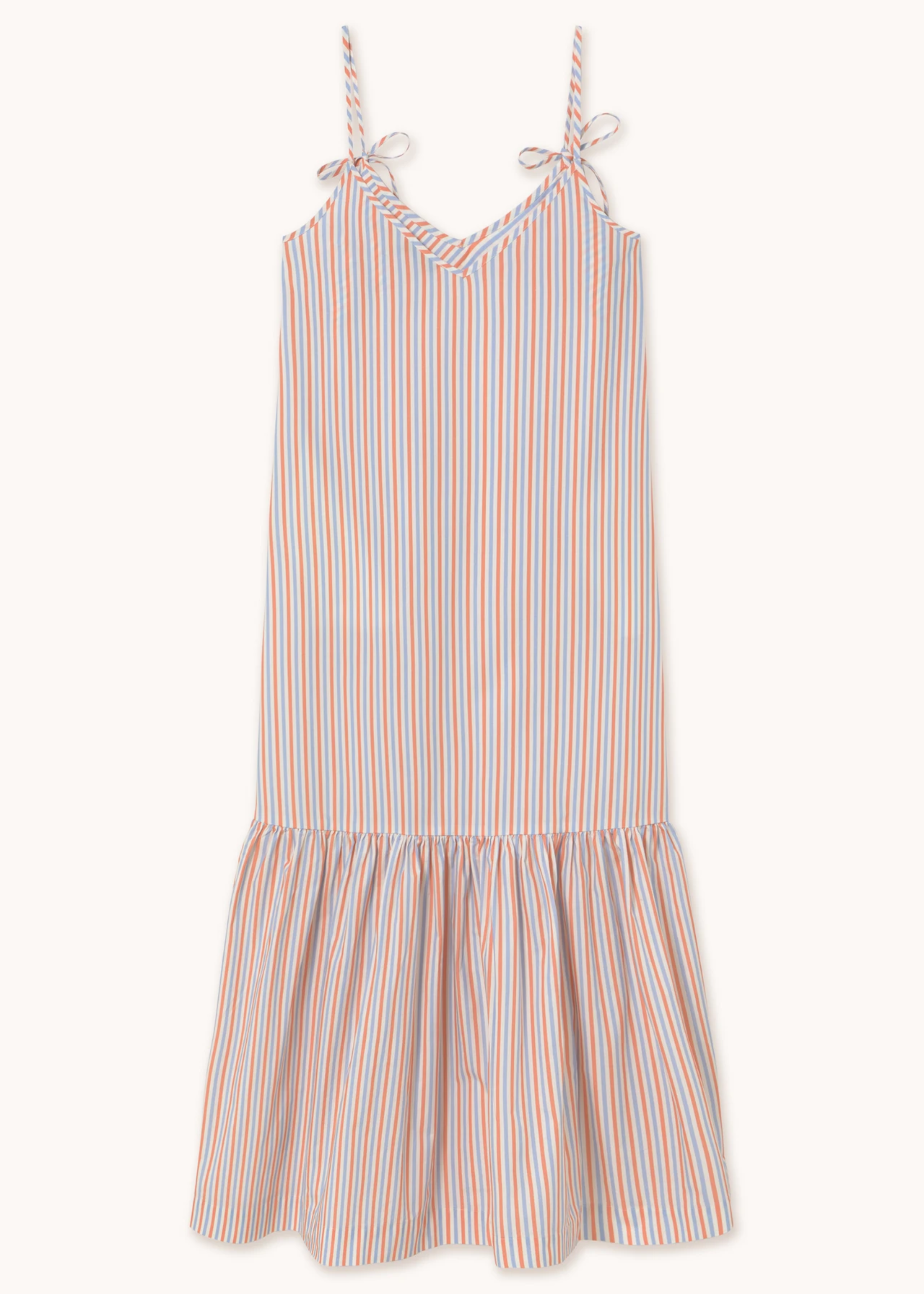 Striped ruffle dress