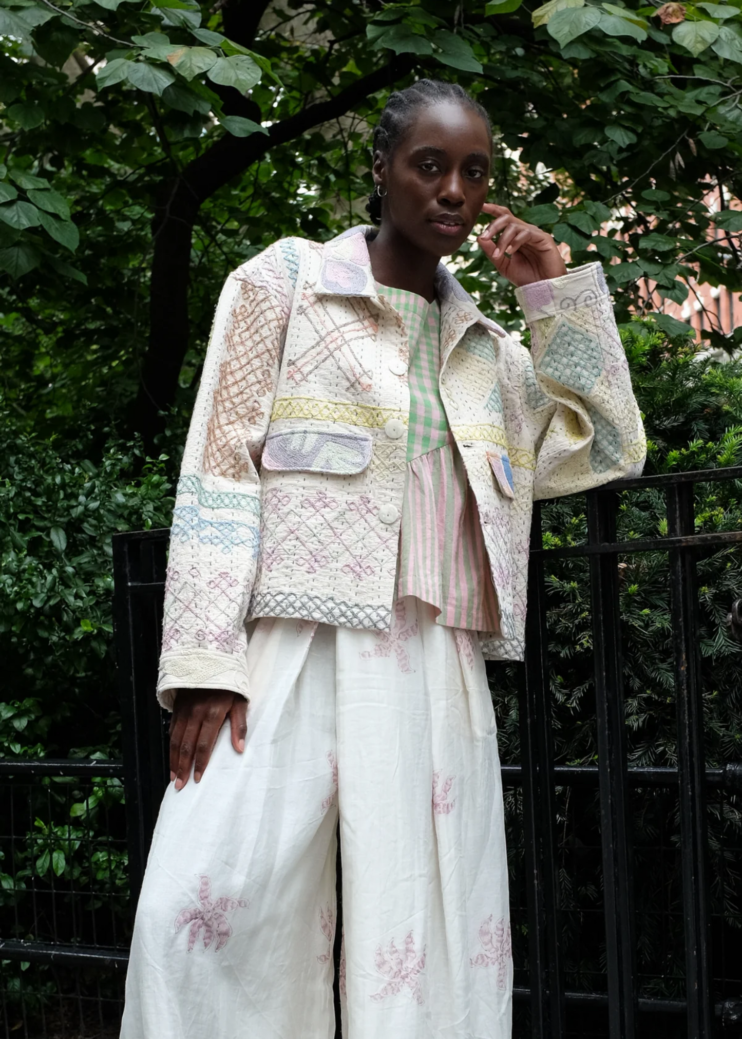 Astrid jacket, garden mosaic