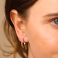 Thin line C hoop earrings