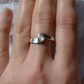 Silver moonstone ring