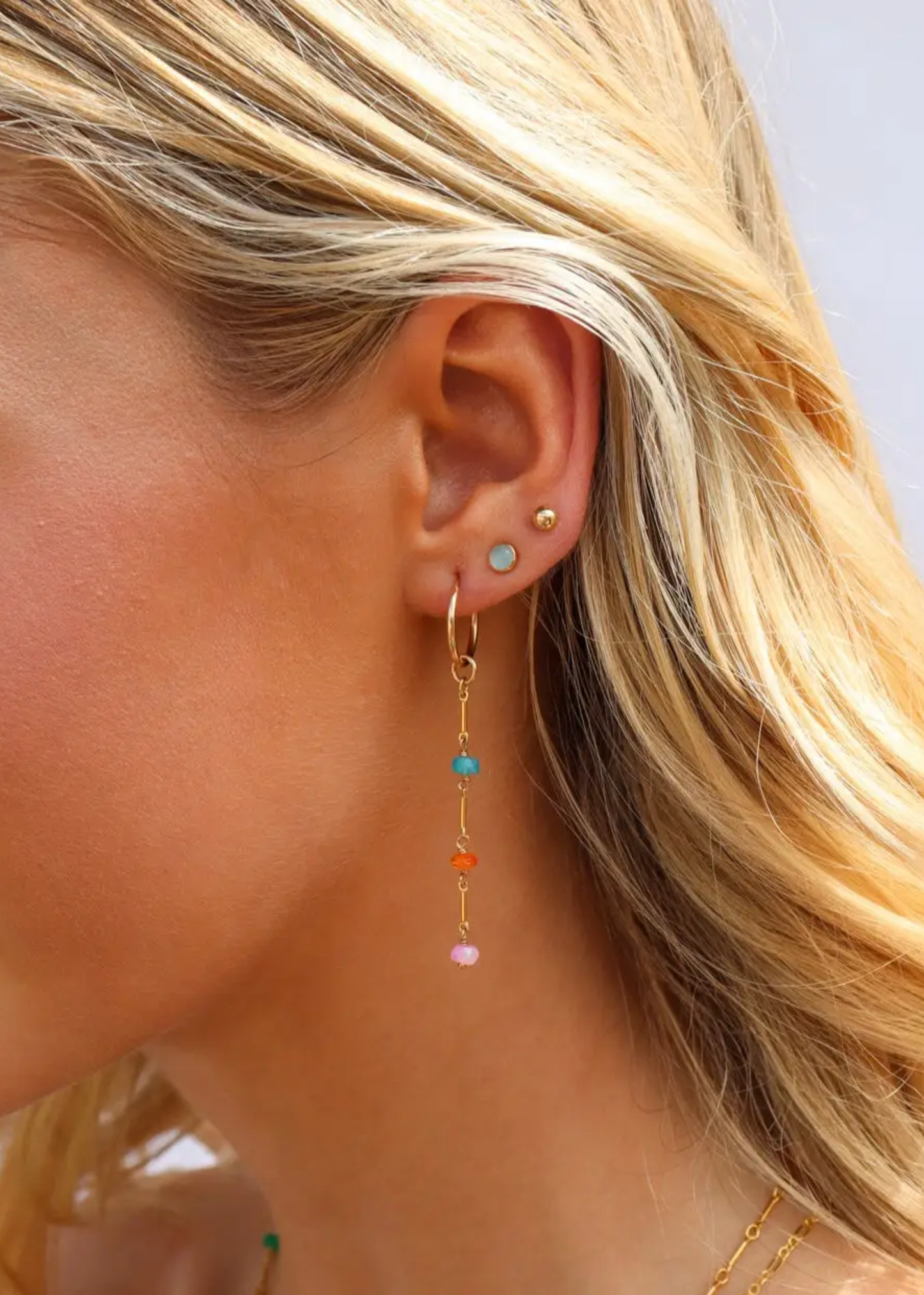 Disco opal earrings