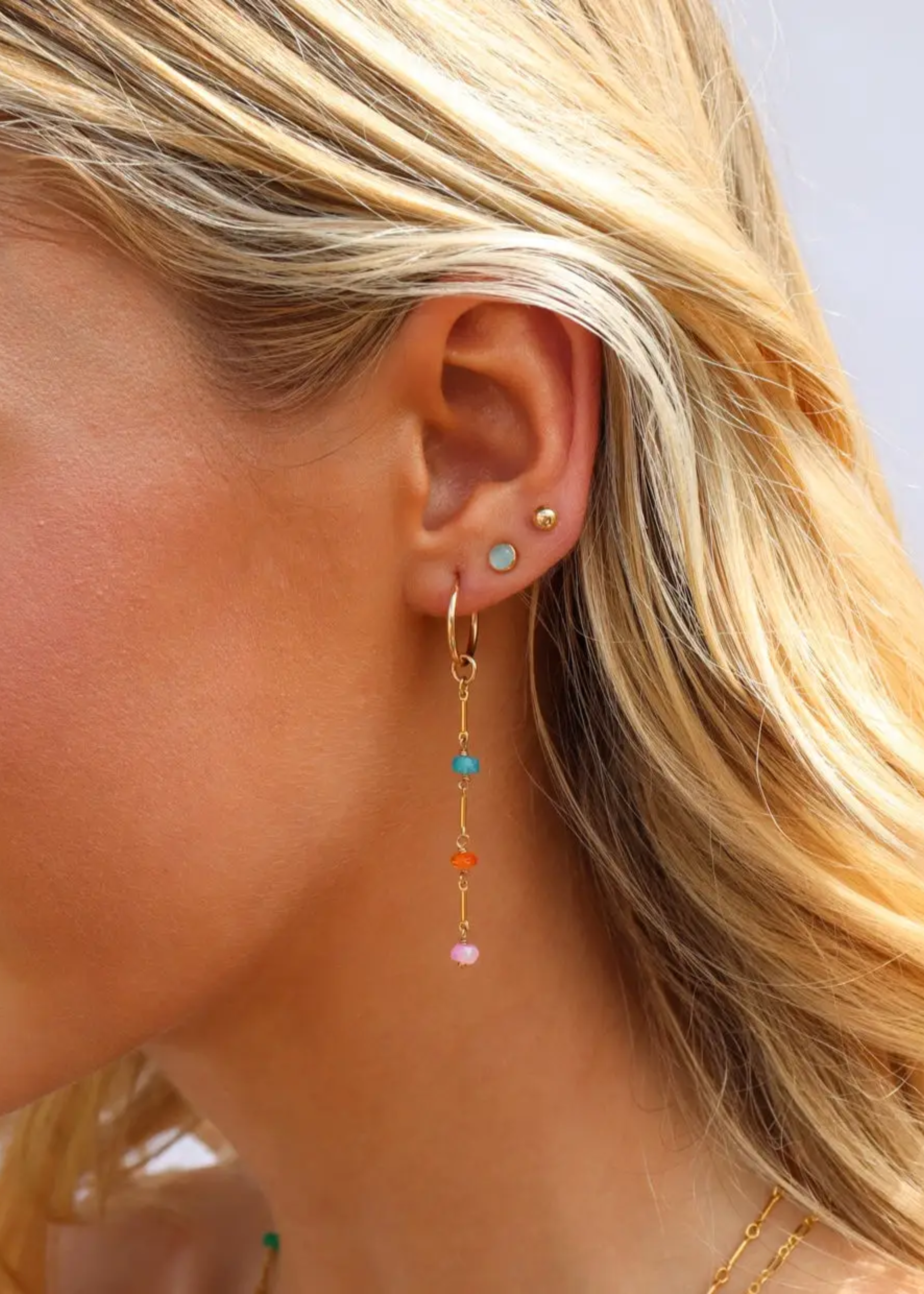 Disco opal earrings