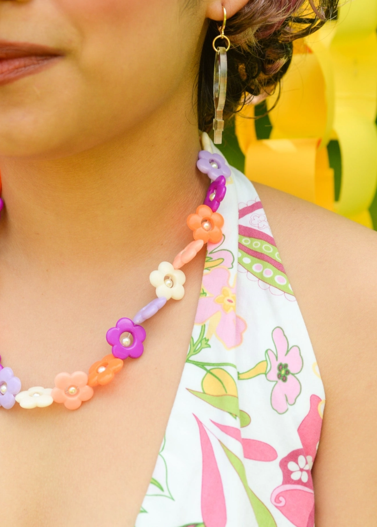 Sunset flower necklace