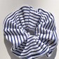 Nova Scotia toweling stripe scrunchy, blue