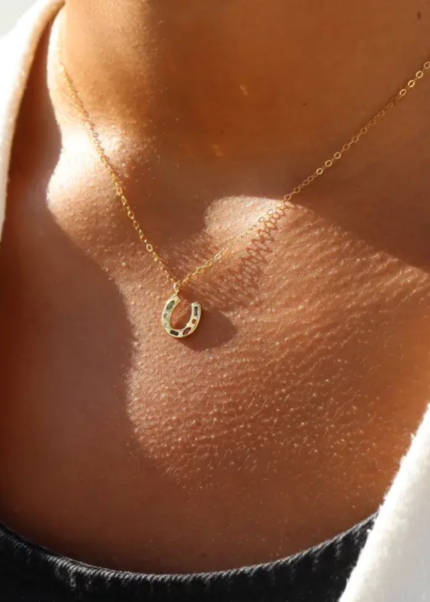 Horseshoe charm necklace