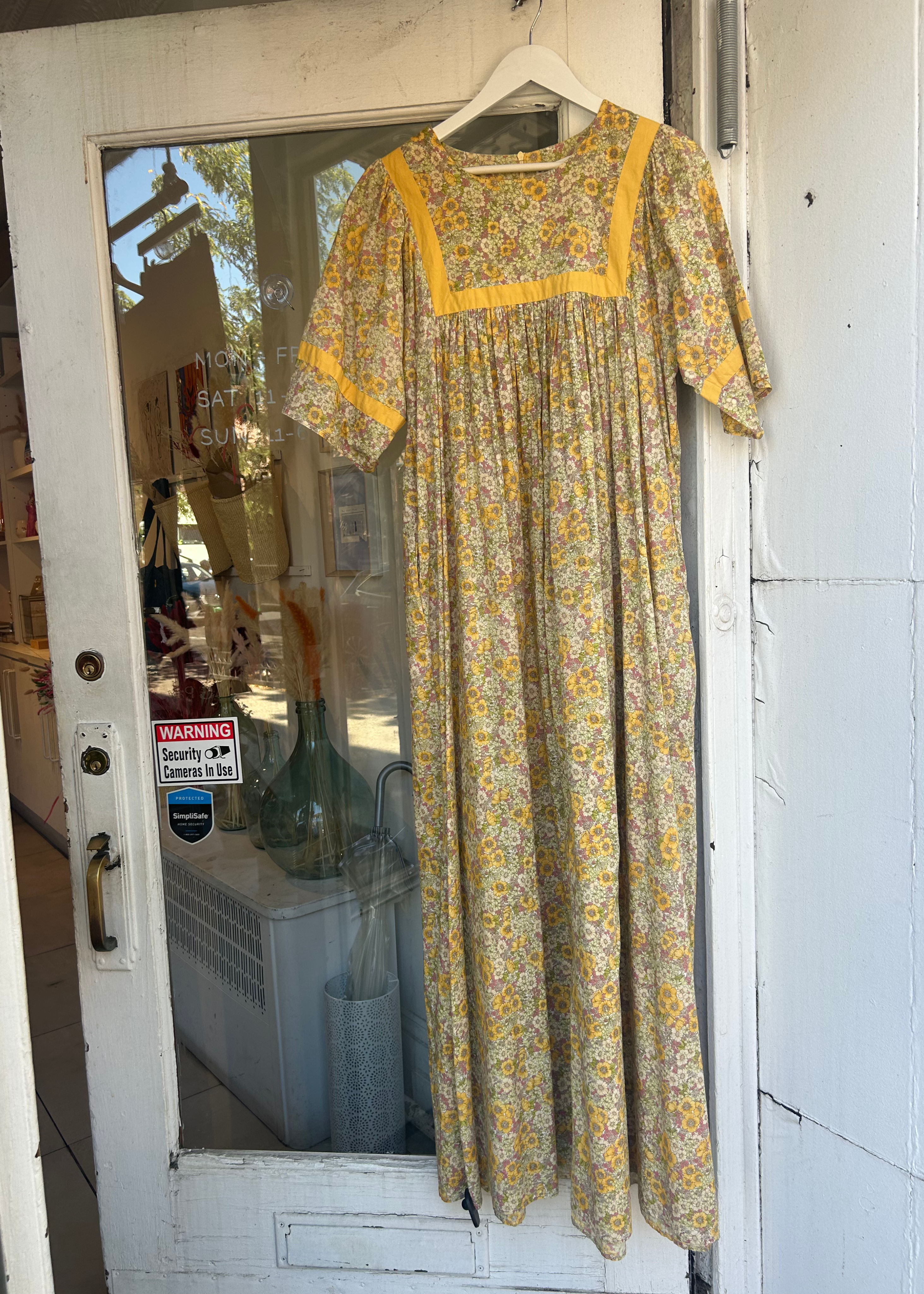 Meadows dress, yellow floral