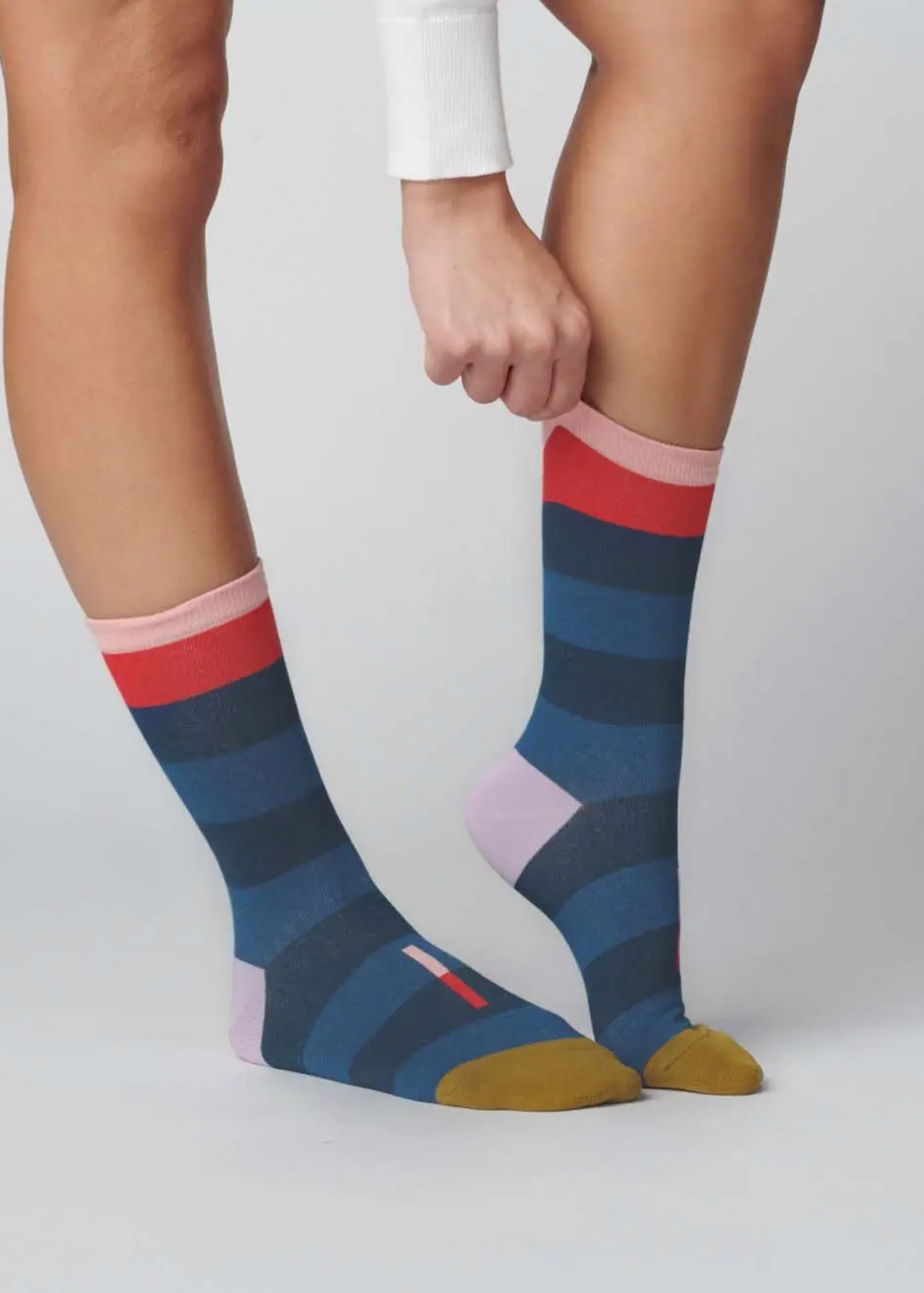 Fillmore blue striped crew socks