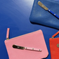 Zipper pouch, sorbet leather