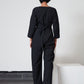 Venus wrap jumper, black