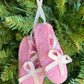 Pink ballet slippers felt ornament