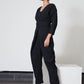 Venus wrap jumper, black