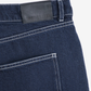 Contrast stitching denim bermuda