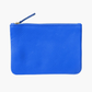 Zipper pouch, lapis leather