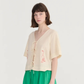 Embroidery tied blouse