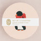 Fancy penguin bow coasters, set of four