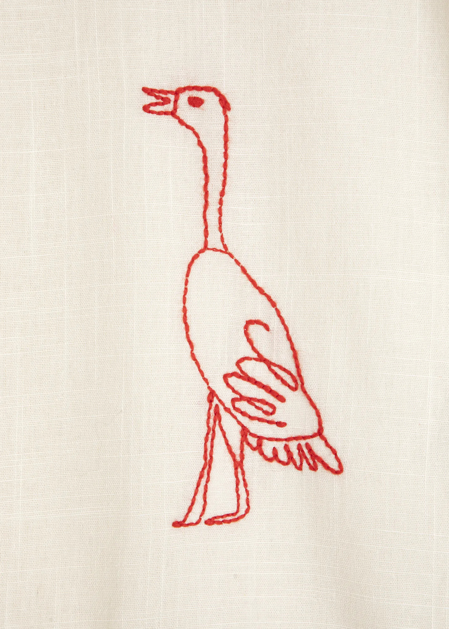 Embroidery tied blouse