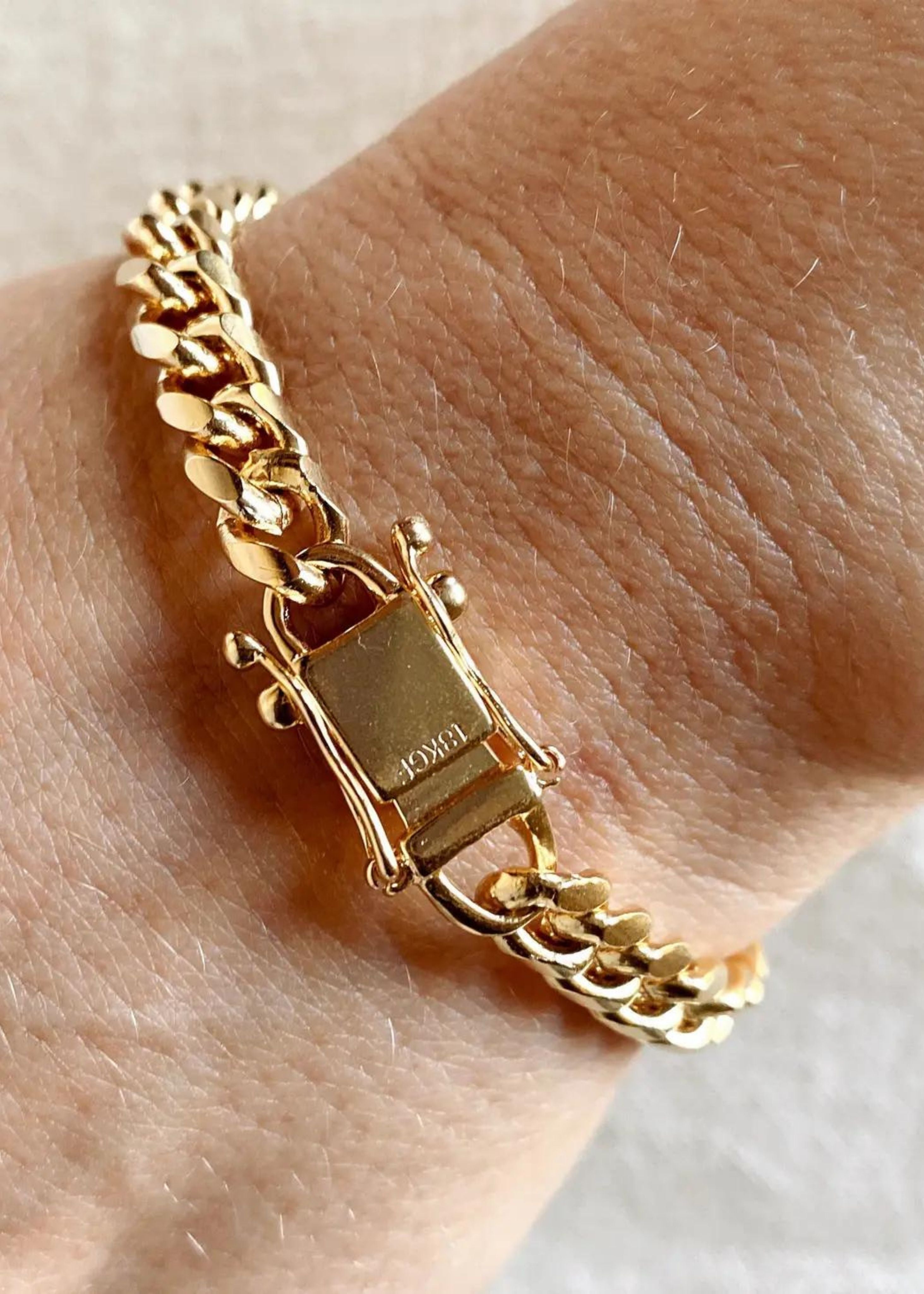 Chunky cuban link bracelet, 7mm
