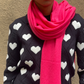 Oversized travel wrap, hot pink