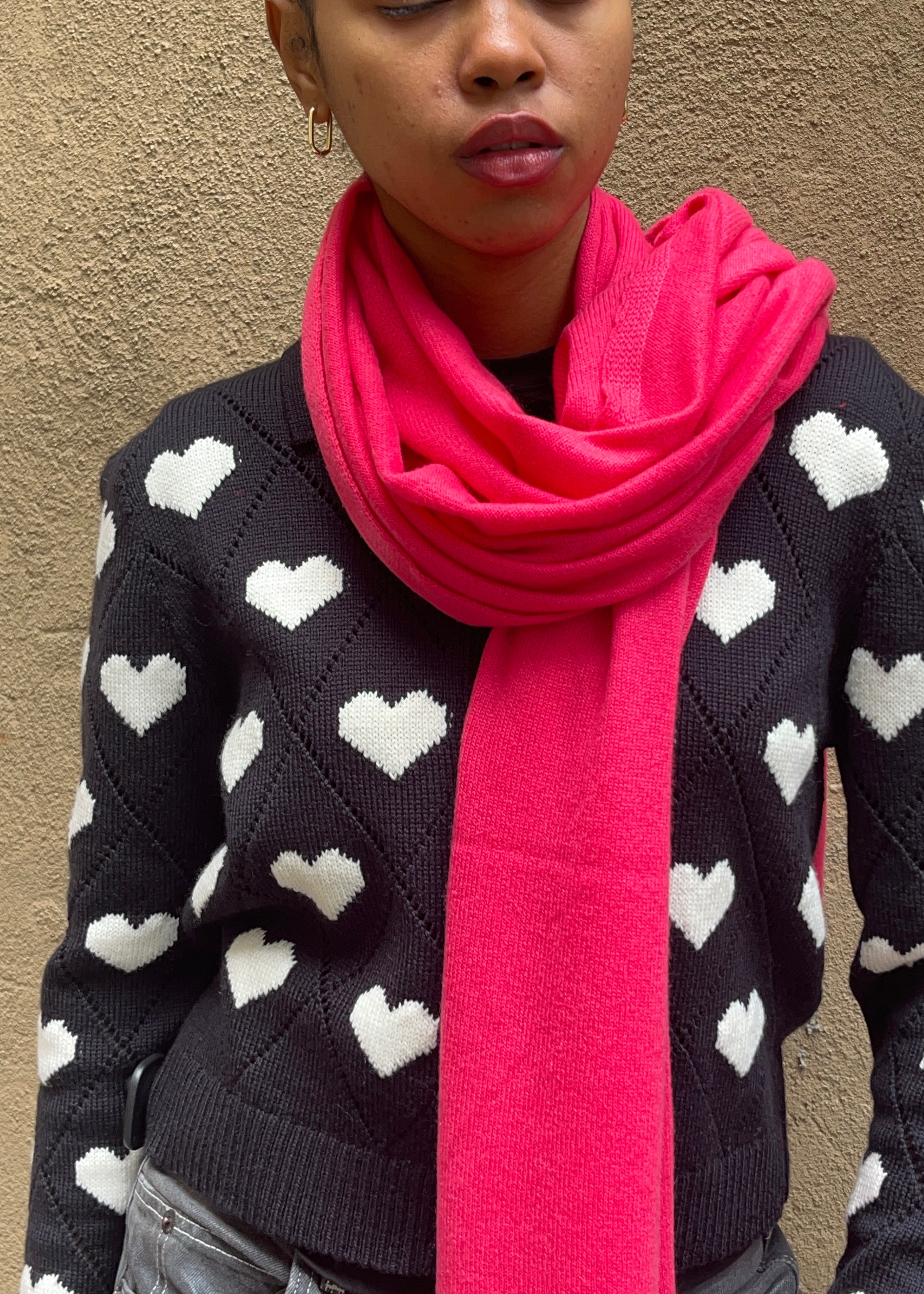 Oversized travel wrap, hot pink