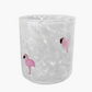 Pink flamingo confetti candle