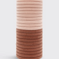 Recycled nylon elastics 20pc set, blush