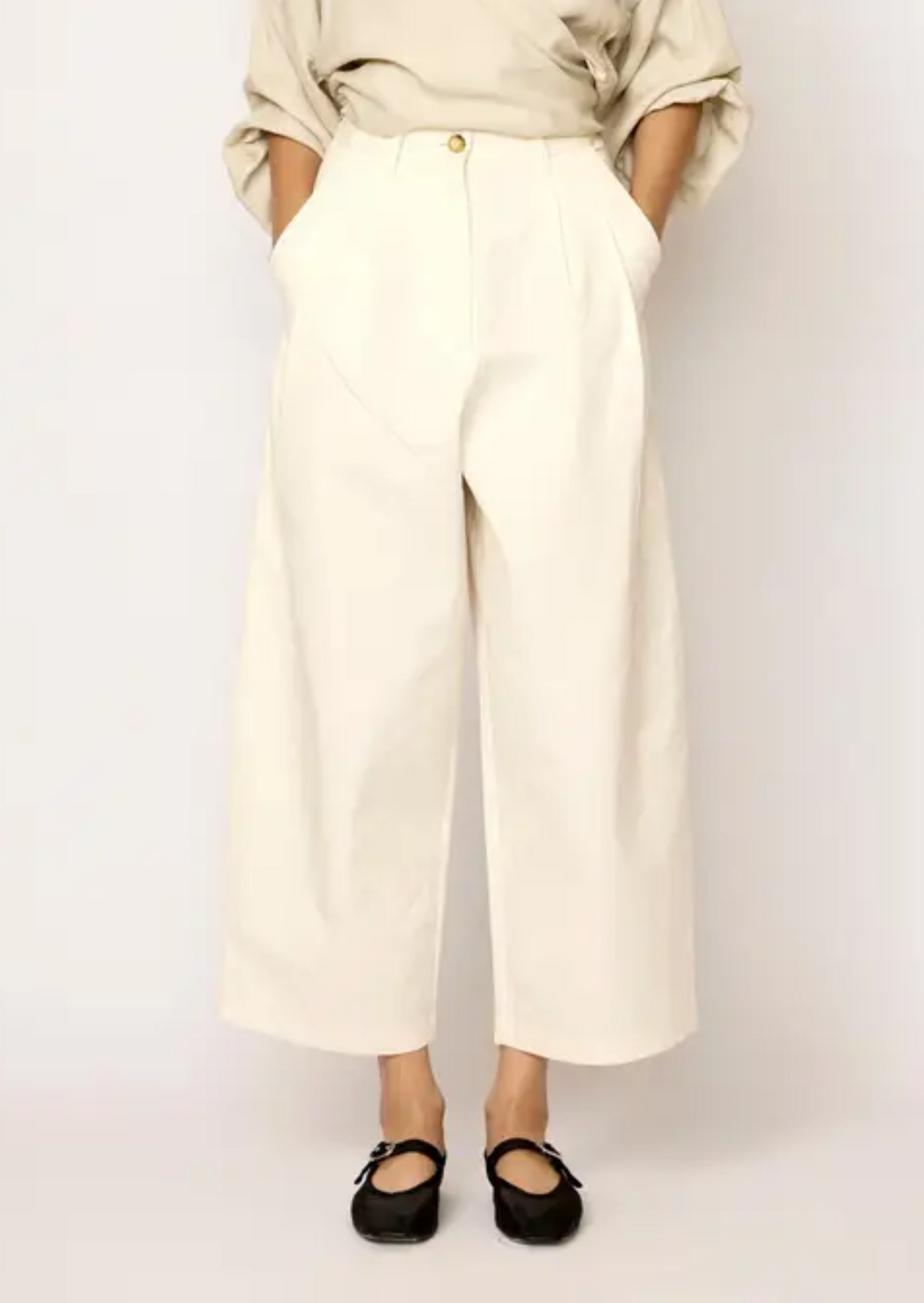 Boyfriend pant, ivory