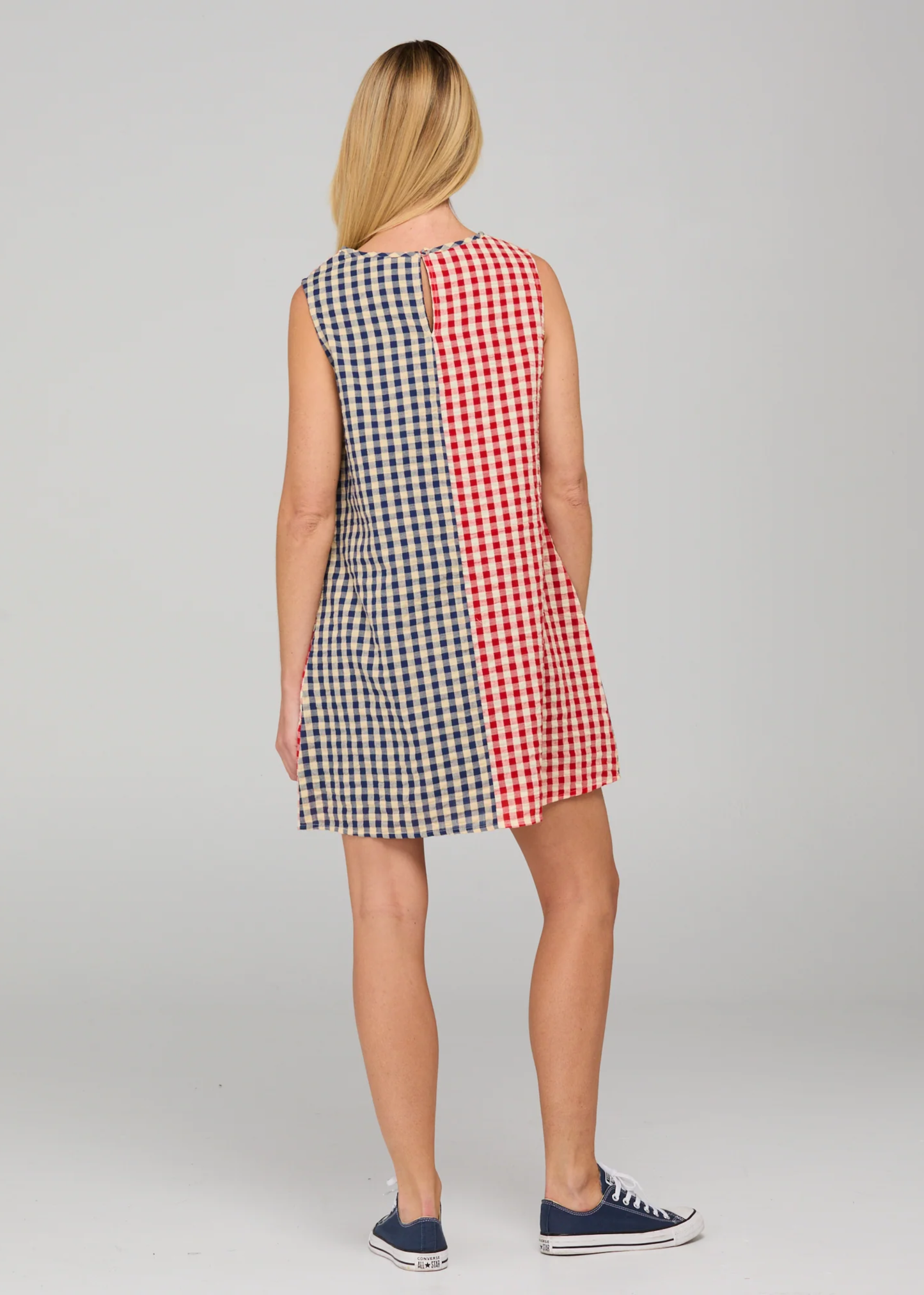 Gillie dress, sliced seersucker