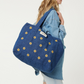 Célestins bag, denim yellow sunflower