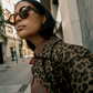 Animal print trench