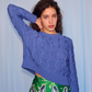 Pom pom sweater, blue