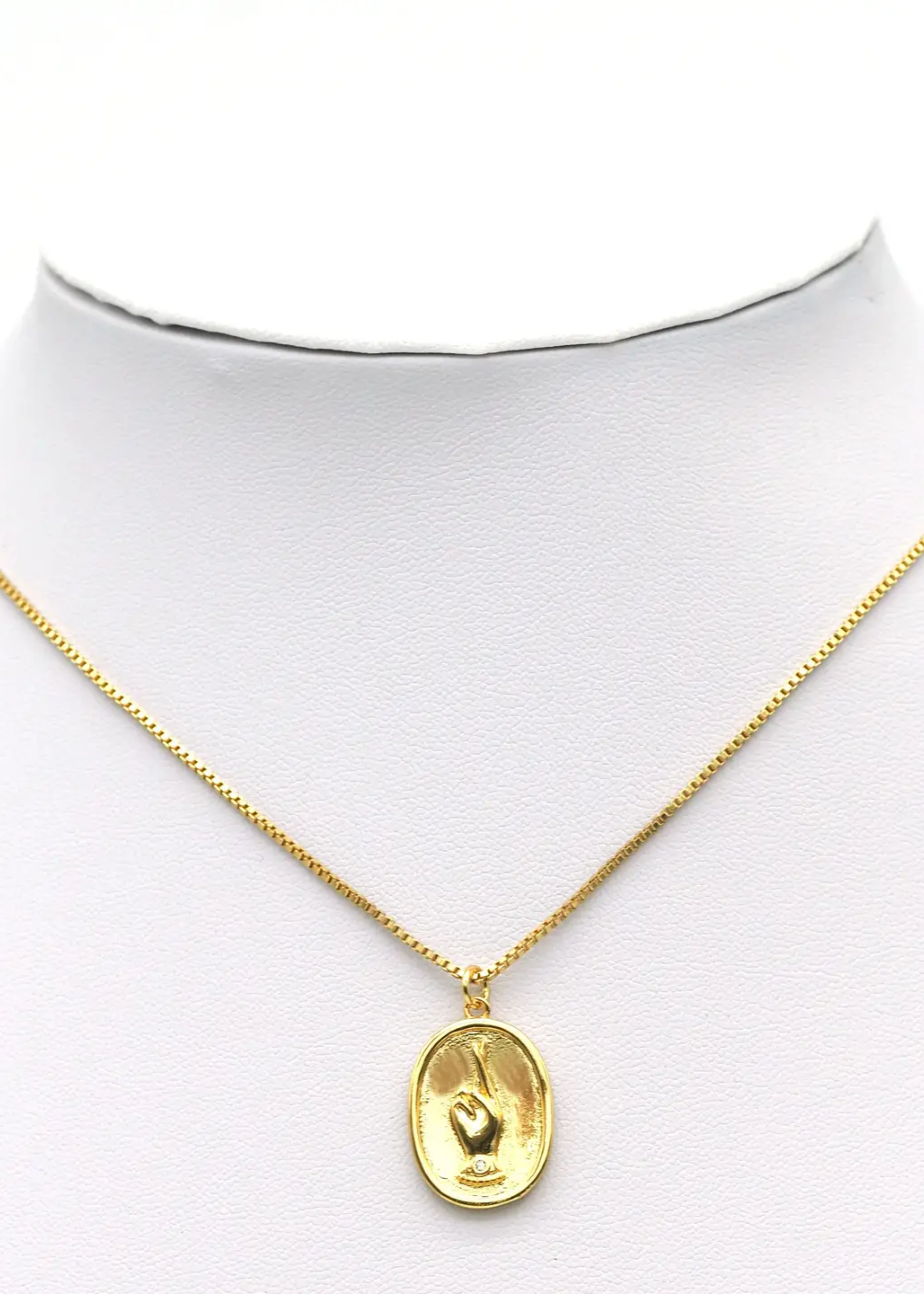 Hand victory sign charm
