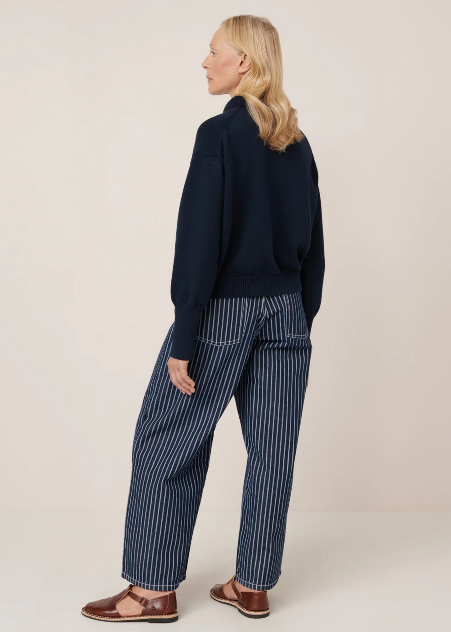 Utility cardigan, indigo