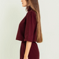 Batna top, oxblood