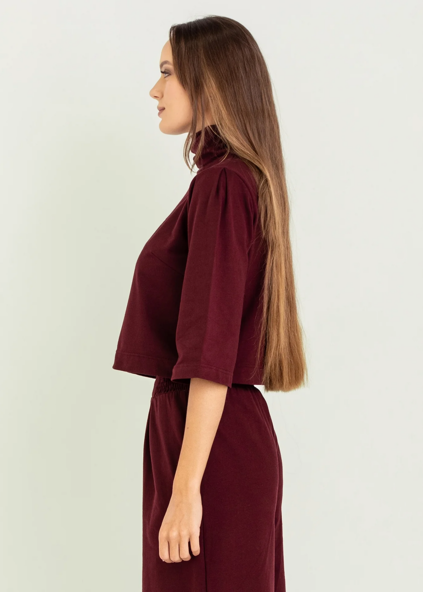 Batna top, oxblood