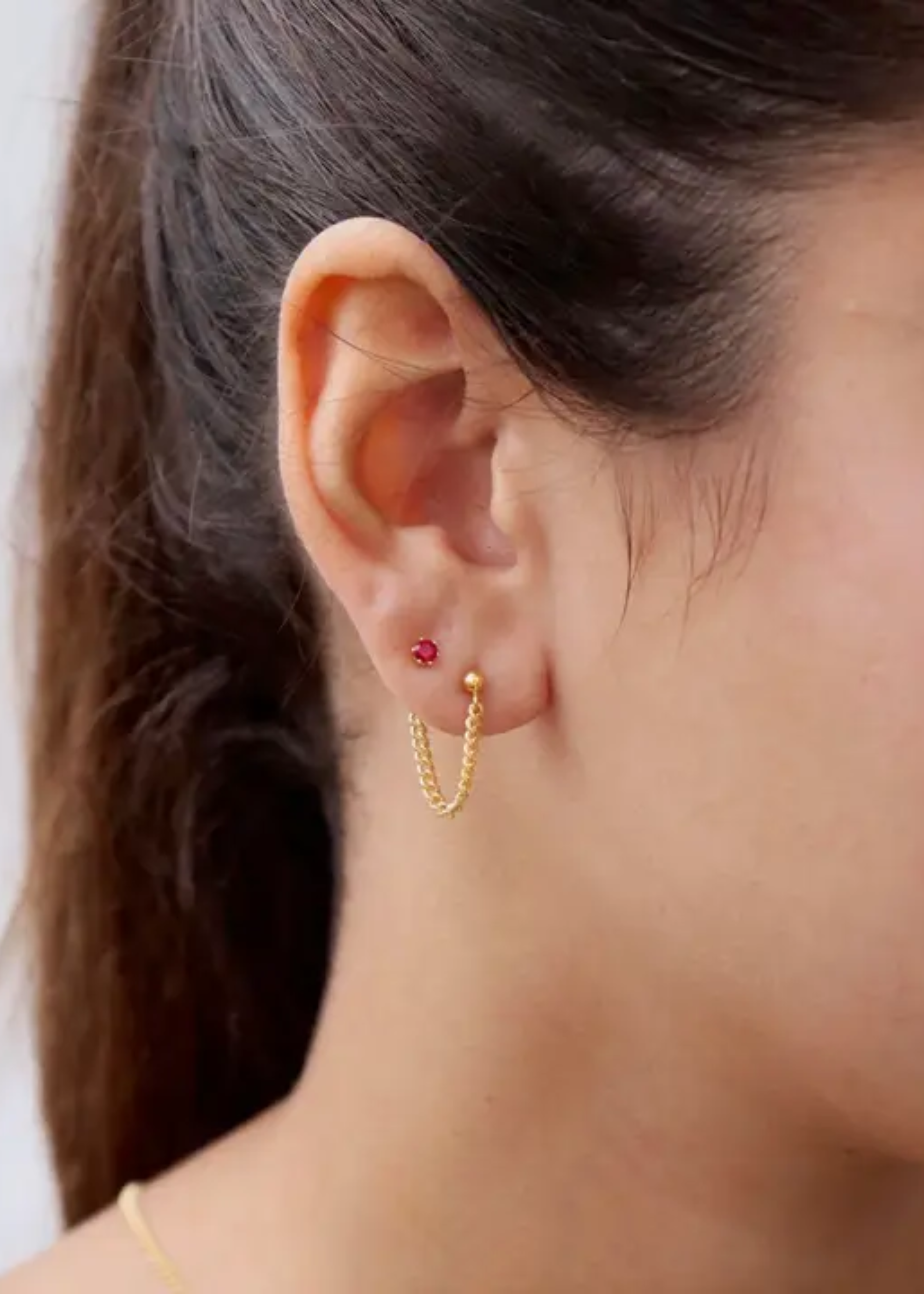 La mer studs, gold