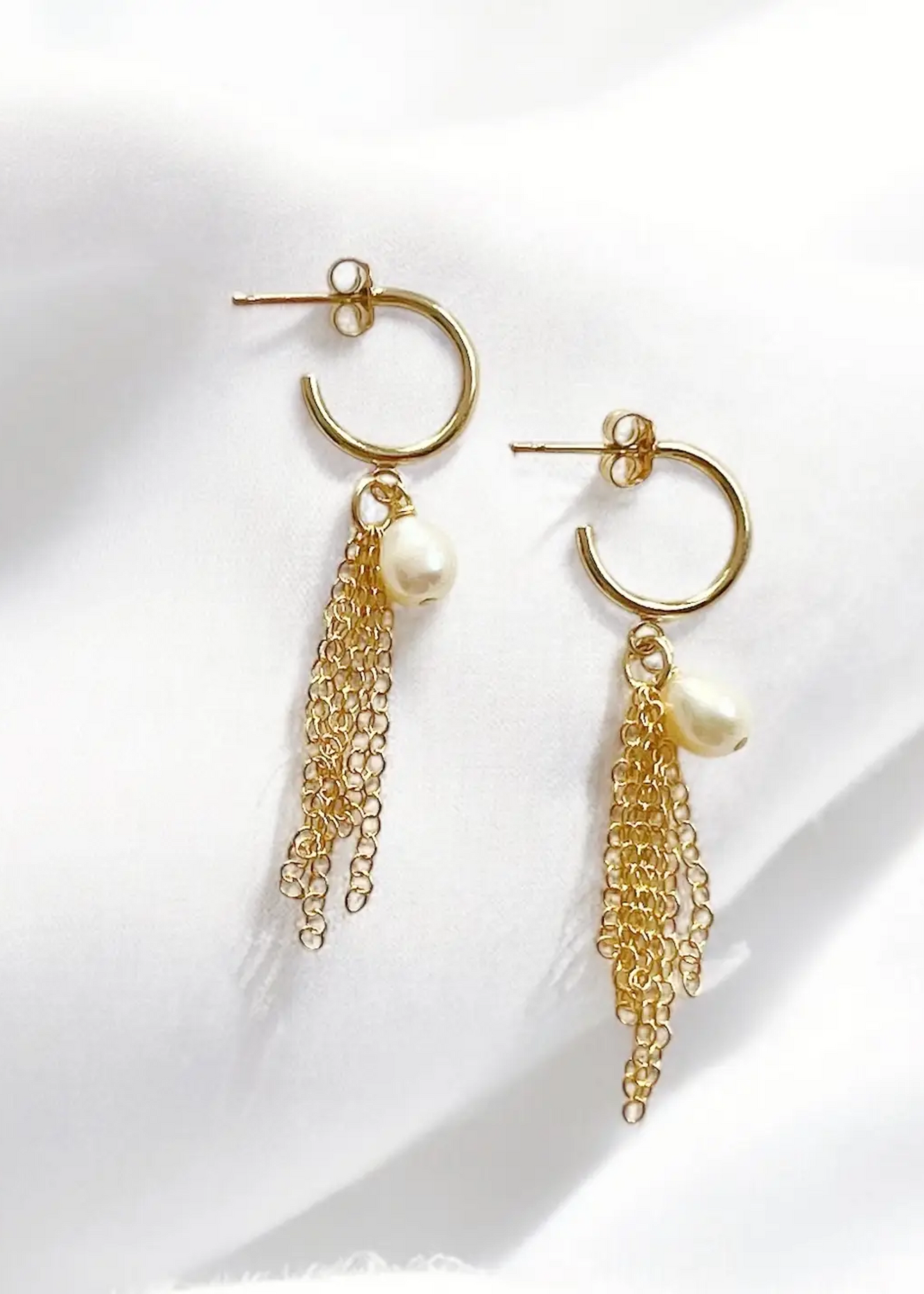 Portia fringe hoops
