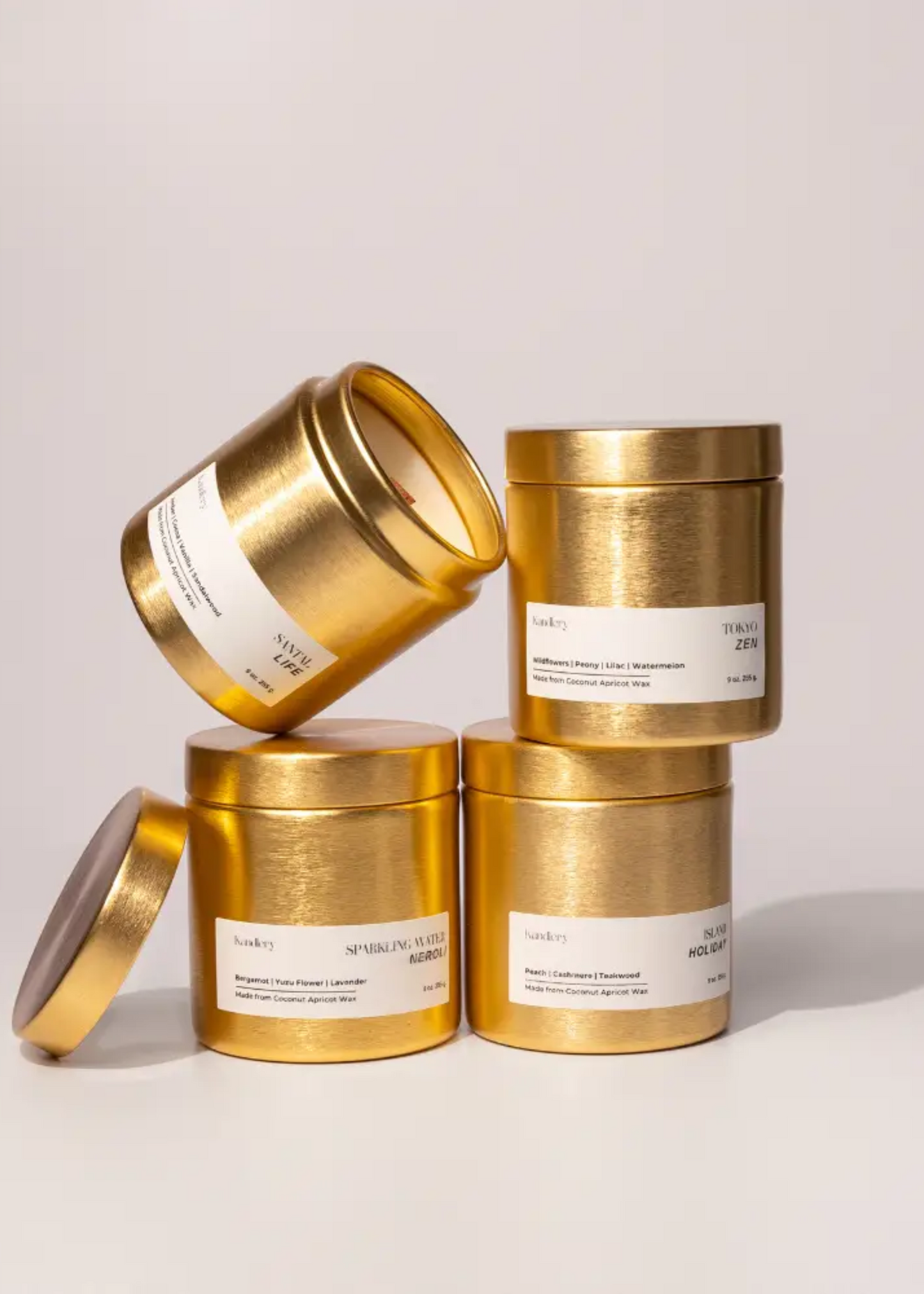 Golden santal candle