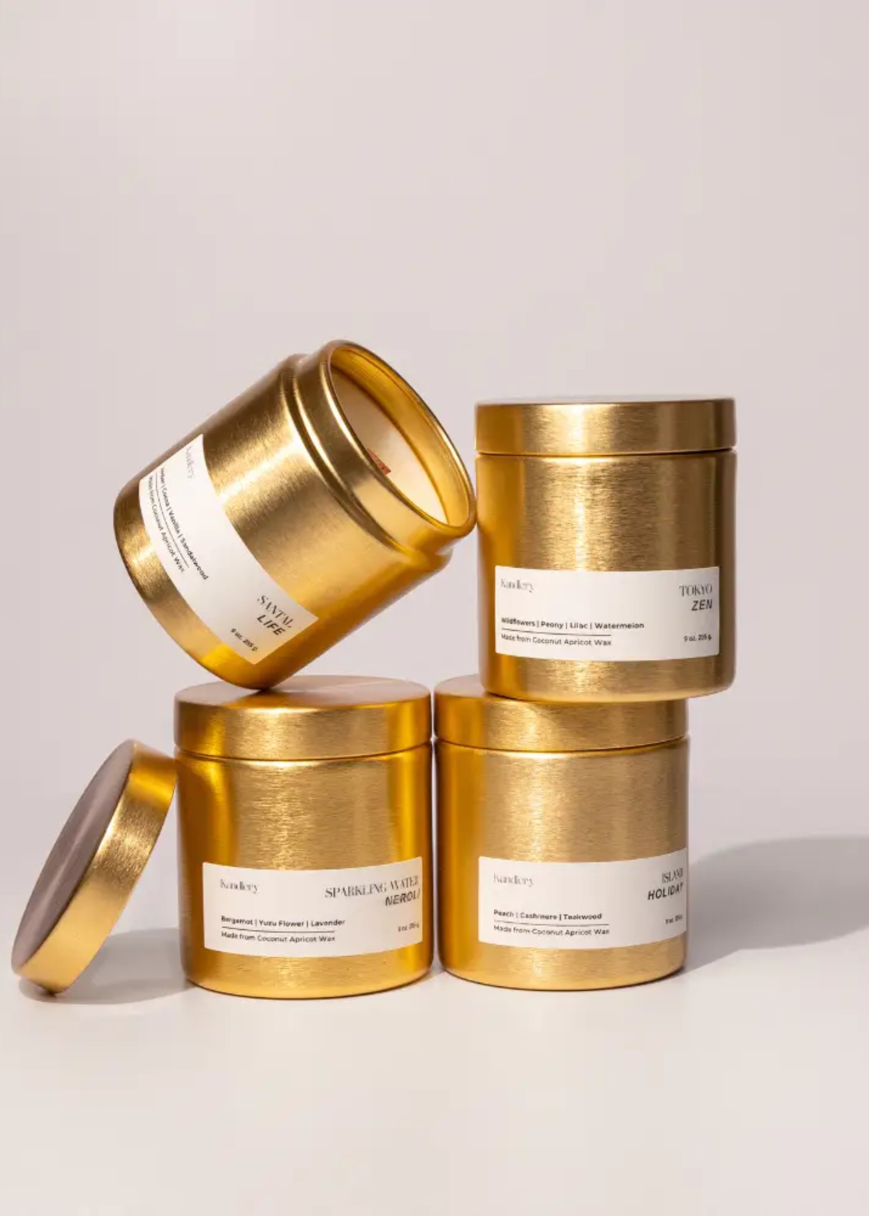 Golden santal candle