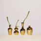 Mini pear vase, metallic gold