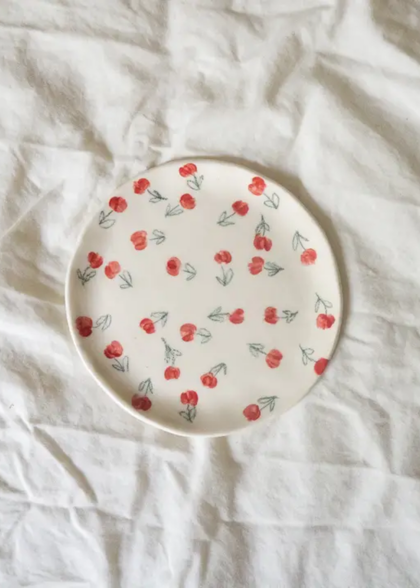 Scattered tulips catchall plate