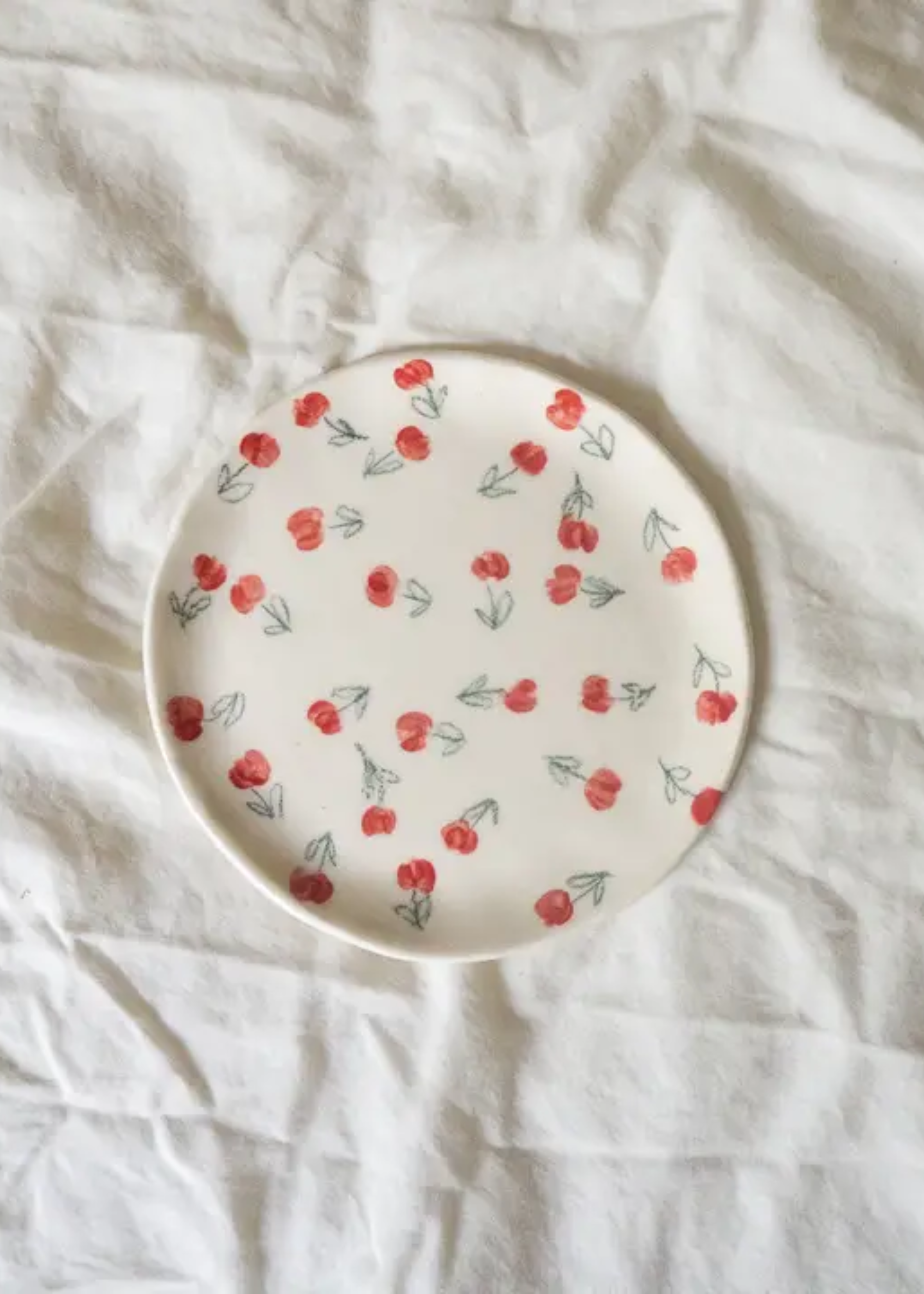 Scattered tulips catchall plate