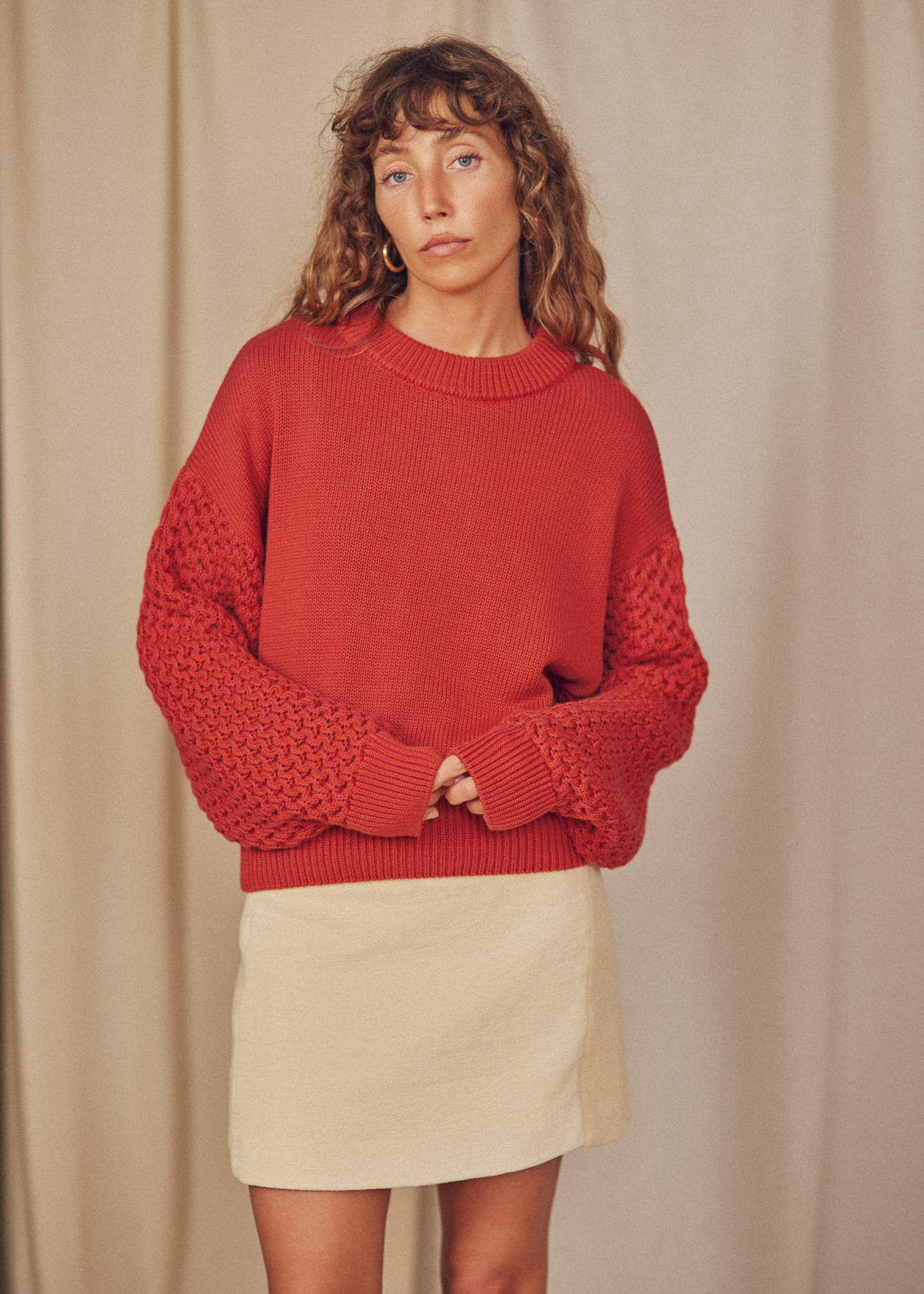 Vegan sweater, rust