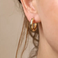 Polished clicker hoop earrings