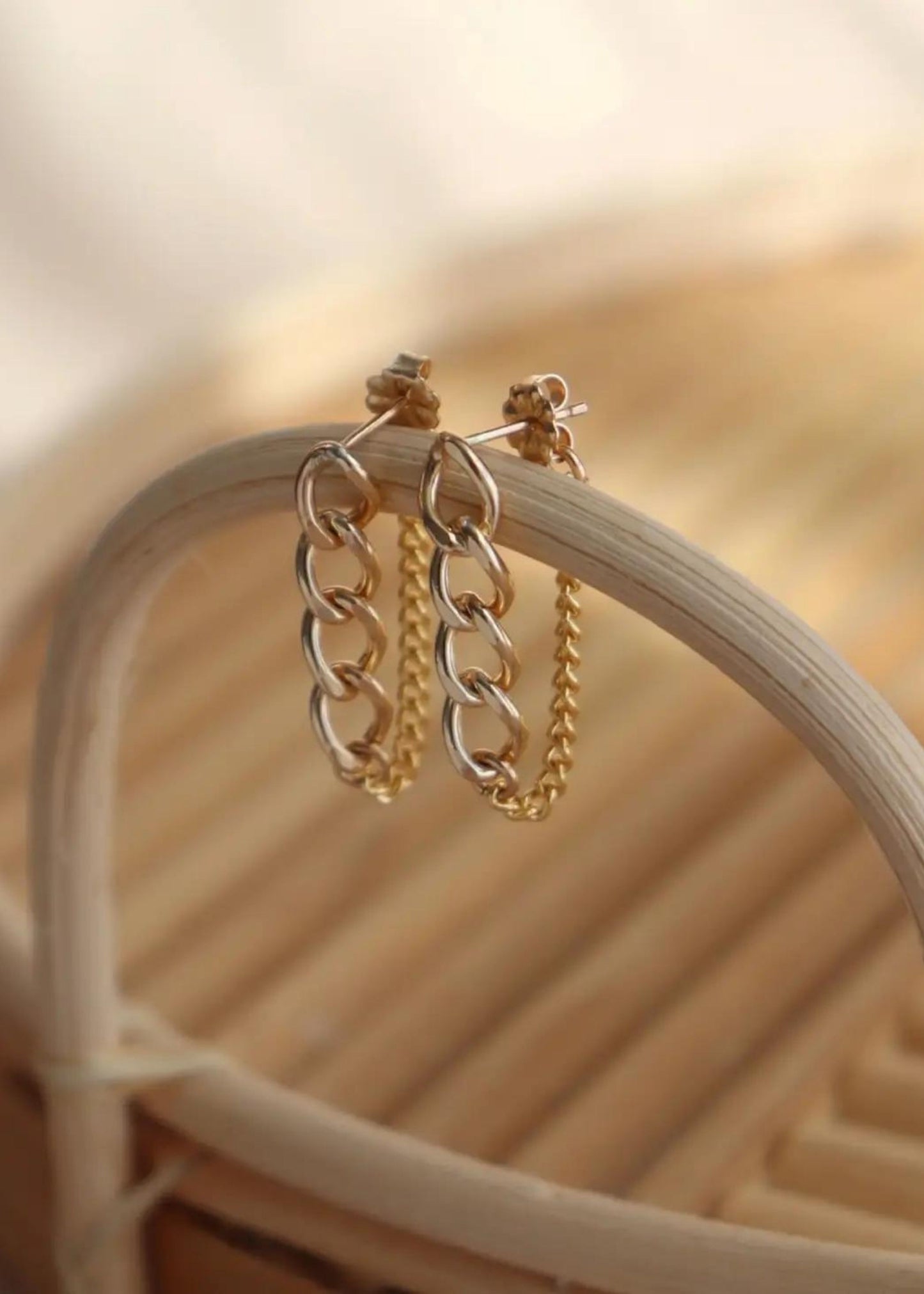 Alex chain studs, gold