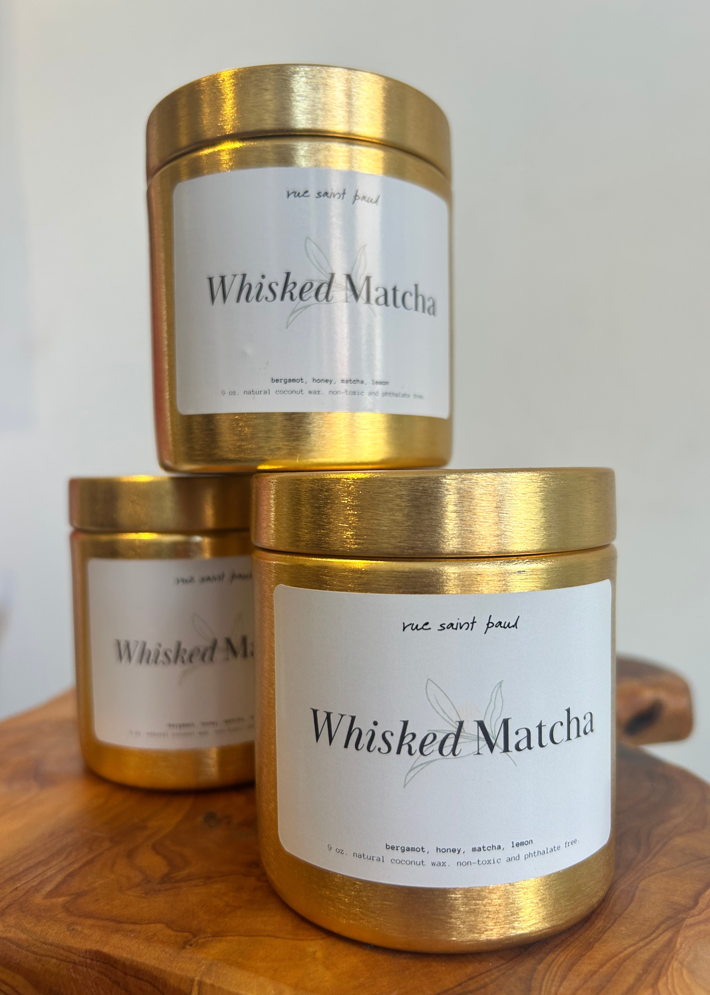 Whisked matcha candle